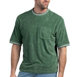 NWT LEVIS Men Short Sleeve Pocket Green Textured Cotton Knit Tee